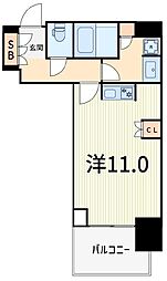 プラウドタワー小岩フロント 31階 1Kの間取図画像