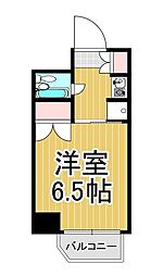 コスモ亀有5 1Kの間取図画像