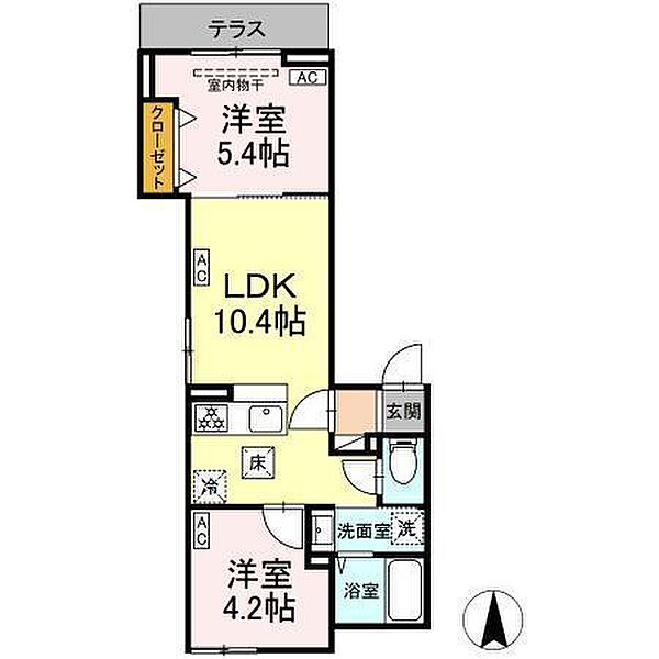 (仮)江戸川区北小岩3丁目PJ 102｜東京都江戸川区北小岩3丁目(賃貸アパート2LDK・1階・42.63㎡)の写真 その2