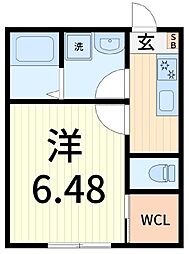 カーサ柴又 101 1階1Kの間取り