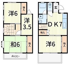 ユーハイツ金町 4DKの間取図画像
