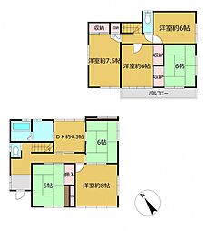 船橋市松が丘1丁目　戸建て 7DKの間取り