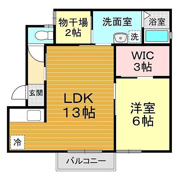 Solferino 203｜山口県山口市堂の前町2丁目(賃貸アパート1SLDK・1階・51.57㎡)の写真 その2