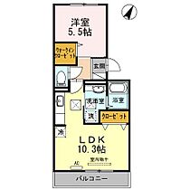 山口県山口市小郡上郷5327-1（賃貸アパート1LDK・1階・39.74㎡） その2