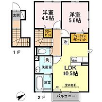 山口県山口市小郡上郷2012（賃貸アパート2LDK・2階・54.88㎡） その2