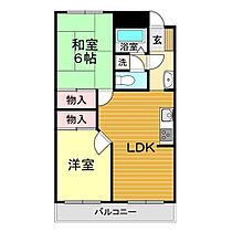 じゃがいも畑 102 ｜ 山口県山口市吉敷赤田1丁目7-12（賃貸アパート2LDK・1階・50.05㎡） その2