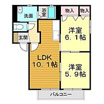 山口県山口市宮野下1350-3（賃貸アパート2LDK・1階・50.04㎡） その2