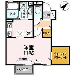 アレクトール維新公園 ワンルームの間取図画像