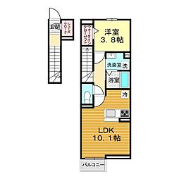 サミーヨK 1LDKの間取図画像