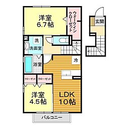 サンクレスト 2LDKの間取図画像