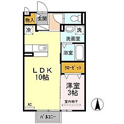 スプルース順 1LDKの間取図画像