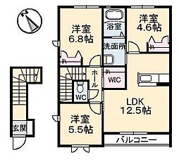 サン・フェリーチェ1 3LDKの間取図画像