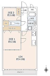 間取図画像 2LDK