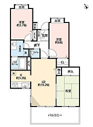 モリス多摩永山ガーデン 3LDKの間取図画像