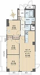 三井馬事公苑南ハイツ 3LDKの間取図画像