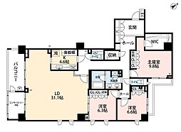 ライオンズマンション弦巻グランフォート 3LDKの間取図画像