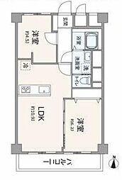 烏山コーポビアネーズ 2LDKの間取図画像