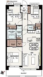 ライオンズマンション吉祥寺本町 2SLDKの間取図画像