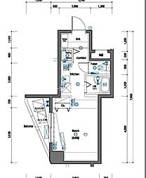 メイクスデザイン秋葉原 9階ワンルームの間取り
