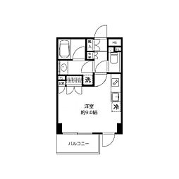ドルフ後楽園ステーションフロント 11階ワンルームの間取り