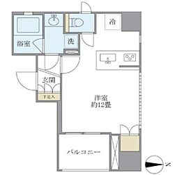 KDXレジデンス神田 10階ワンルームの間取り