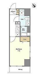 リバーレ日本橋三越前 5階1Kの間取り