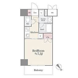 Grace　Villa　御茶ノ水 5階1Kの間取り