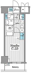 グランド・ガーラ銀座 1Kの間取図画像