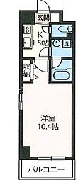 エスティメゾン秋葉原 1Kの間取図画像