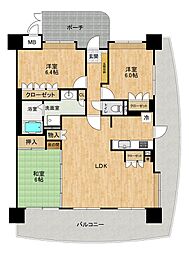 ハウベストマンション平成一番館 3LDKの間取図画像