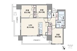 ライオンズ鶯谷マークスフォート 3LDKの間取図画像
