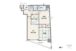 シーズ西日暮里 2LDKの間取図画像