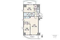 シュロス保木間 2LDKの間取図画像