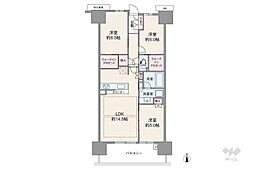 シティテラス金町C棟 3SLDKの間取図画像
