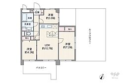 グリーンパーク北綾瀬弐番館 3LDKの間取図画像