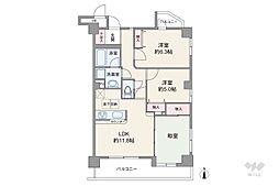 エクメーネ西新井西公園弐番館 3LDKの間取図画像
