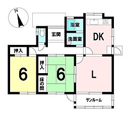 可児市今渡 中古戸建 3DKの間取り