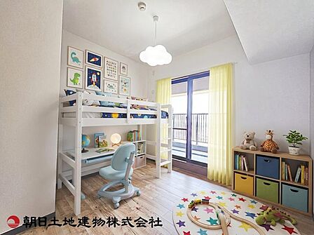 【居室】明るさを確保した居室です。日差しが届きやすく、毎日の生活を快適に過ごせる居心地の良い空間です。(家具等はCG加工です)