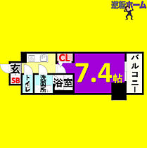 エスリード栄ラ・ヴィ  ｜ 愛知県名古屋市中区新栄1丁目（賃貸マンション1K・7階・24.33㎡） その2