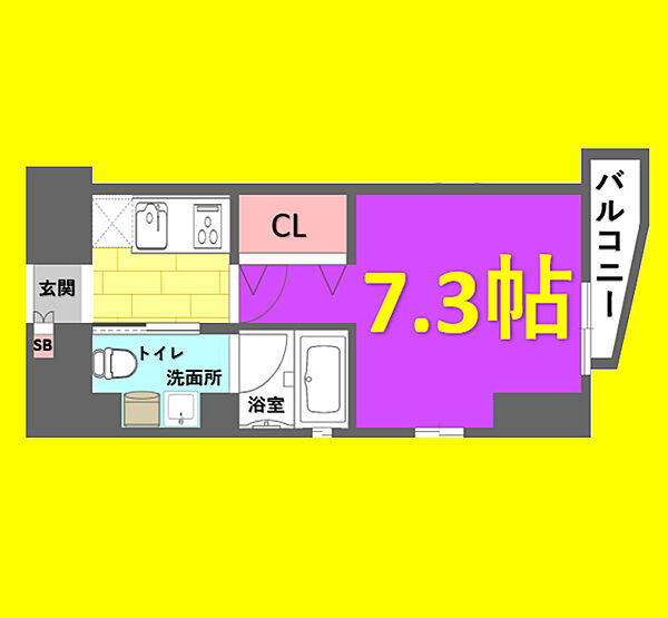 カレント今池 ｜愛知県名古屋市千種区仲田2丁目(賃貸マンション1K・5階・24.32㎡)の写真 その2