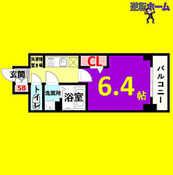 プレサンス広小路通今池 10階1Kの間取り