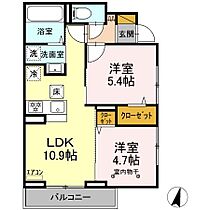 ソレイユ  ｜ 千葉県松戸市金ケ作（賃貸アパート2LDK・1階・46.60㎡） その2