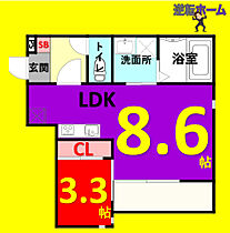 GRANDTIC大曽根 102 ｜ 愛知県名古屋市北区山田西町3丁目130（賃貸アパート1LDK・1階・30.07㎡） その2