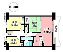 ダイアパレス日進 3LDKの間取図画像
