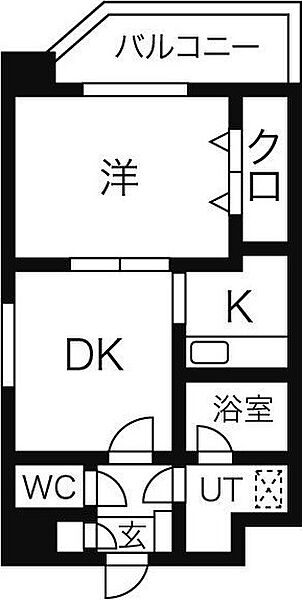 北海道札幌市白石区平和通2丁目南(賃貸マンション1DK・5階・33.00㎡)の写真 その2