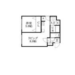 レクセラ豊平公園 4階1LDKの間取り