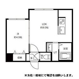ENCHAN-THE豊平公園(アンシャンテ豊平公園) 1階1LDKの間取り