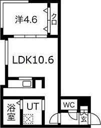 Premier ist 豊平(プレミアイスト) 4階1LDKの間取り