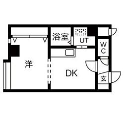 エクセレントハウス豊平37 1LDKの間取図画像