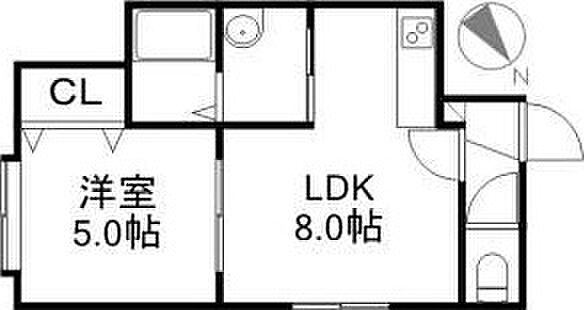 北海道札幌市白石区東札幌一条1丁目(賃貸アパート1LDK・2階・30.09㎡)の写真 その2